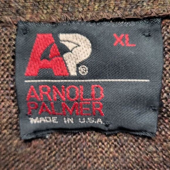 Arnold Palmer Rich Chocolate Brown Knit Cardigan Sweater - Size XL - Picture 3 of 6